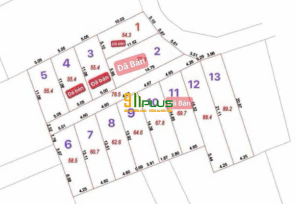 Bán lô đất thổ cư chia lô - xã Tân Tiến Văn Giang Hưng Yên