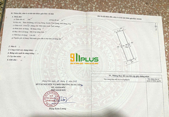 Bán lô đất đấu giá Sở Đông – Long Hưng, Văn Giang, Hưng Yên